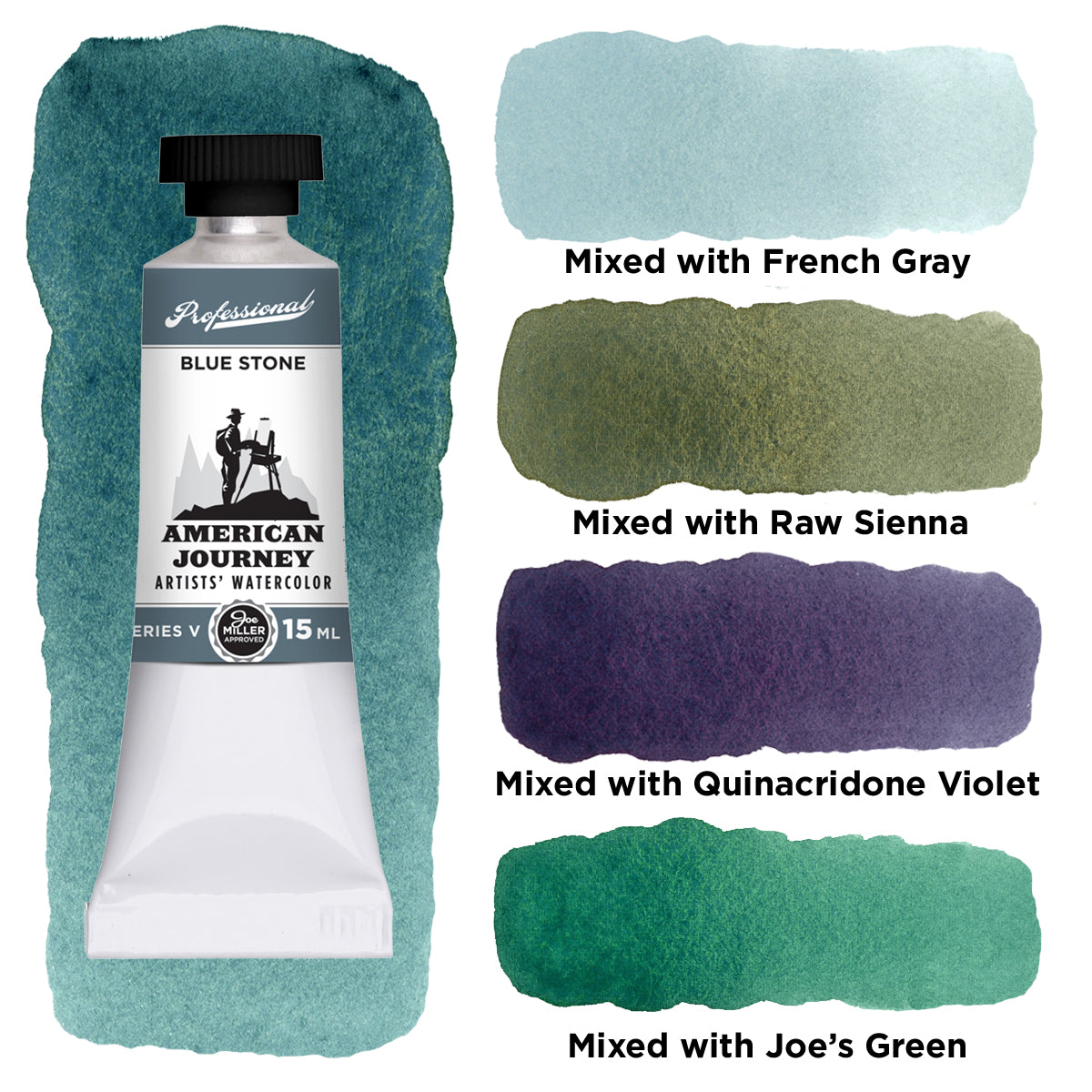 American Journey Artists' Watercolor - Blue Stone, 15 ml, (PB36/PY42)