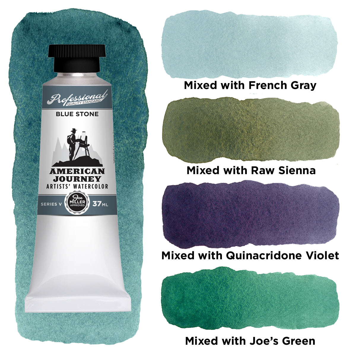 American Journey Artists' Watercolor - Blue Stone, 37 ml, (PB36/PY42)
