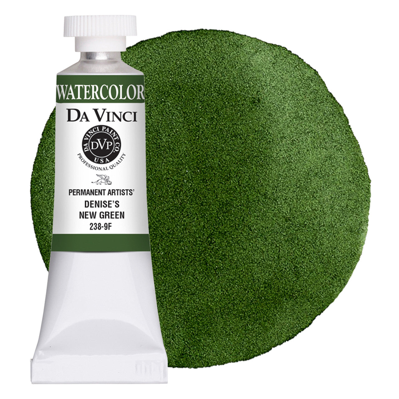 Da Vinci Artists' Watercolor - Denise's New Green, 37 ml (PB16/PR101/PY83)
