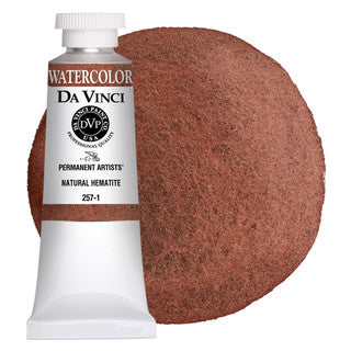 Da Vinci Artists' Watercolor - Natural Hematite, 37 ml (PR101)