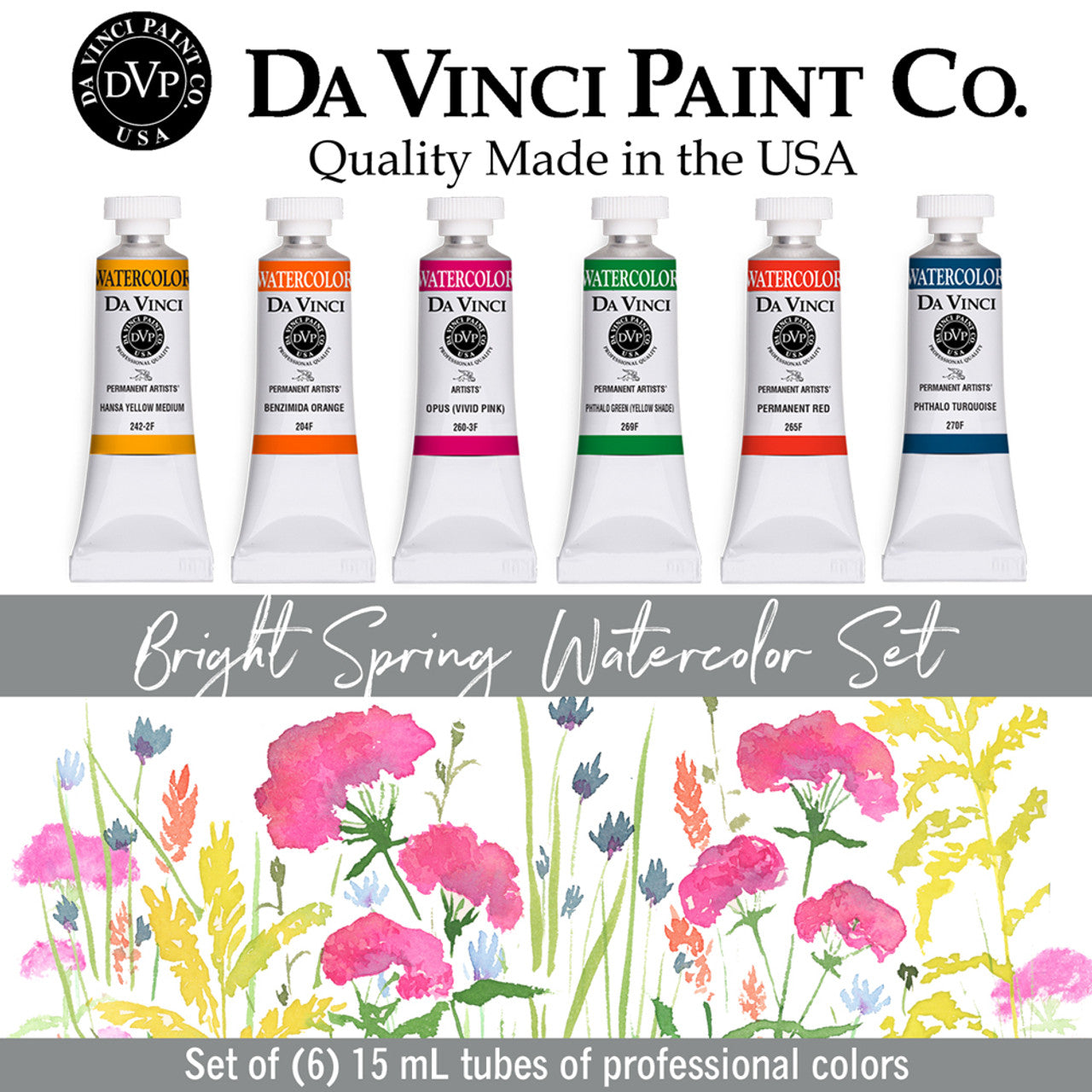 Da Vinci Artists' Watercolor - Bright Spring Watercolor Set