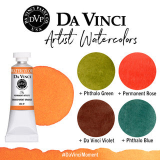 Da Vinci Artists' Watercolor - Transparent Orange, 15 ml (PY83/PR149)