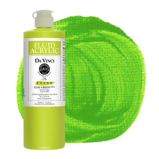 Da Vinci Fluid Acrylic, Leaf Green, 16 oz.