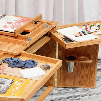 Urania's Pastel Desk with Attached Easel