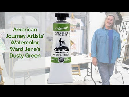 American Journey Artists' Watercolor - Ward Jene's Dusty Green, 37 ml, (PB36/PG7/PW6/PO62)